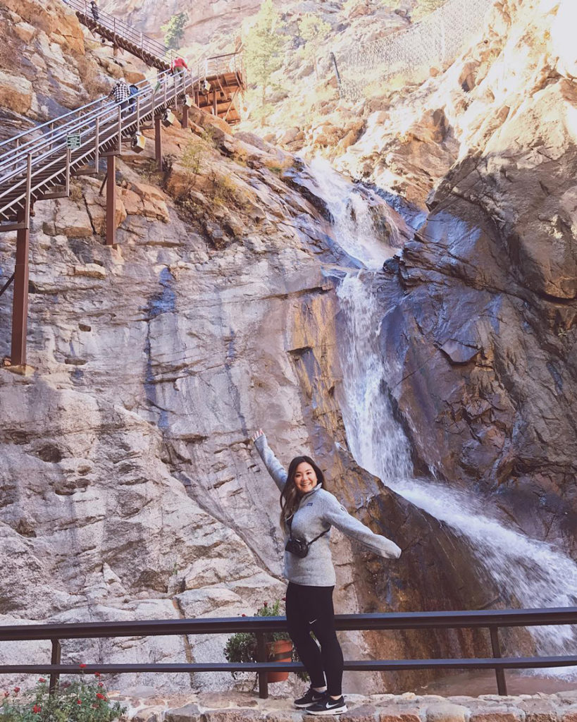 Seven falls waterfall base